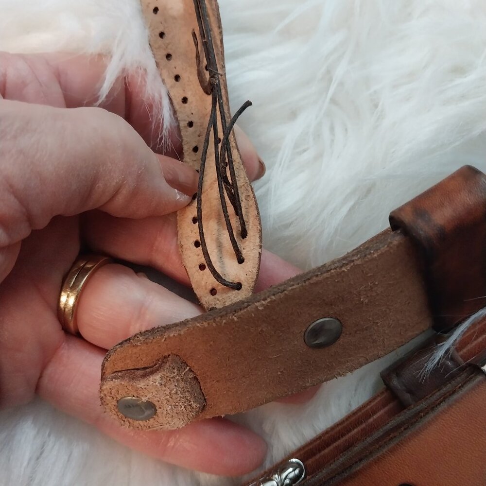 3770 Lot of 4 Un-Finished Leather Belts Tooled New With no Buckles. - Picture 13 of 15